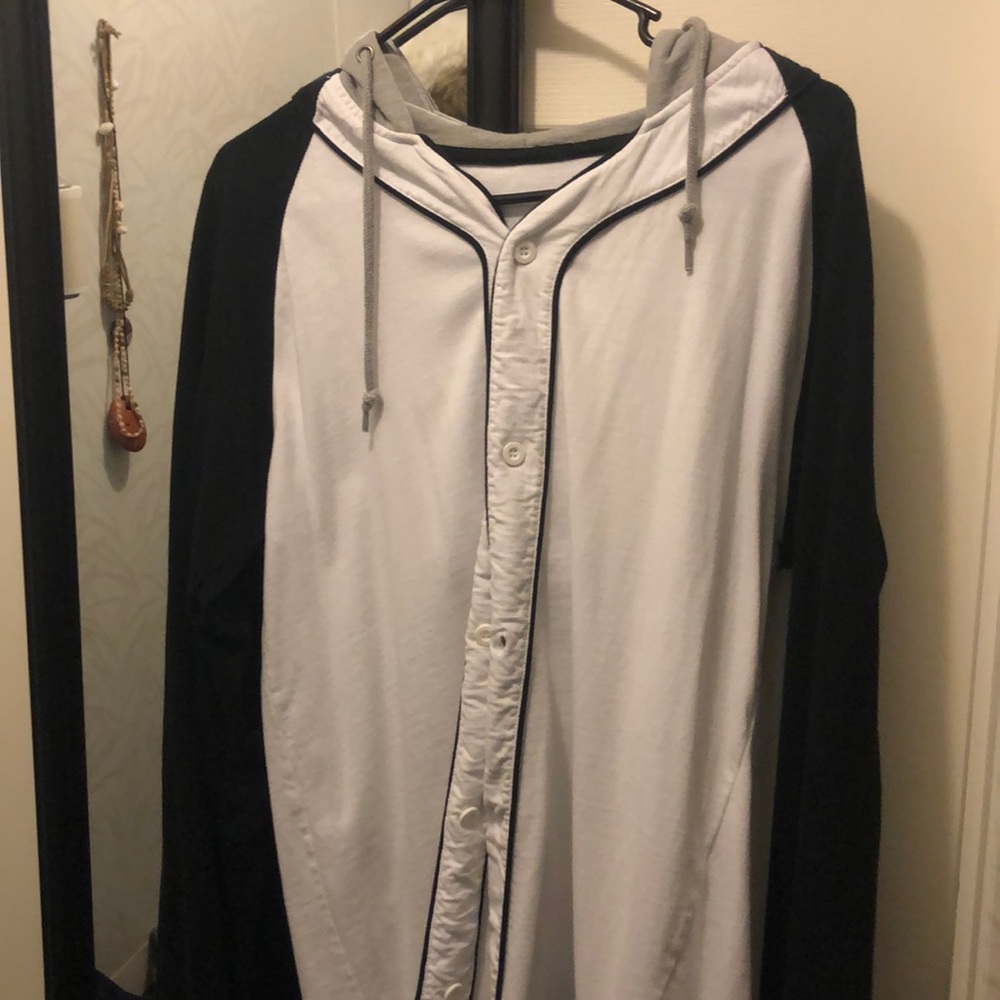 Large baseball jersey style jacket